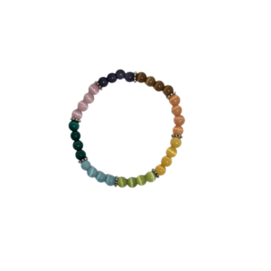 Bracelet oeil de chat 6mm multicolore 1