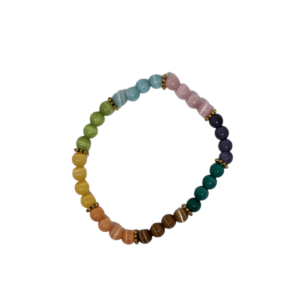 Bracelet oeil de chat 6mm multicolore 2