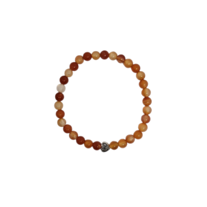 Bracelet oeil de chat 6mm orange