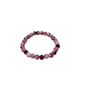 Bracelet perle 6mm rose marbré