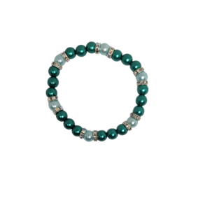 Bracelet perle 8mm multicolore vert